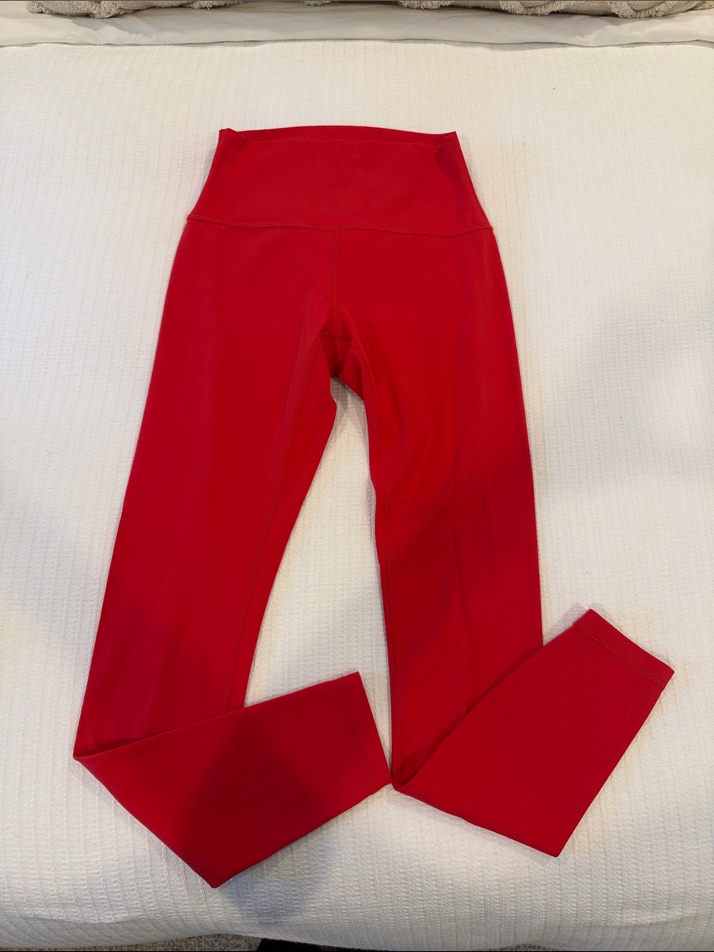 High-Waisted Red Women's CRZ Yoga Leggings